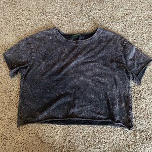 Acid wash crop T-shirt